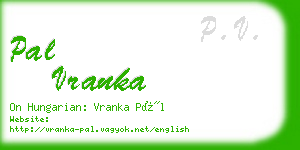 pal vranka business card